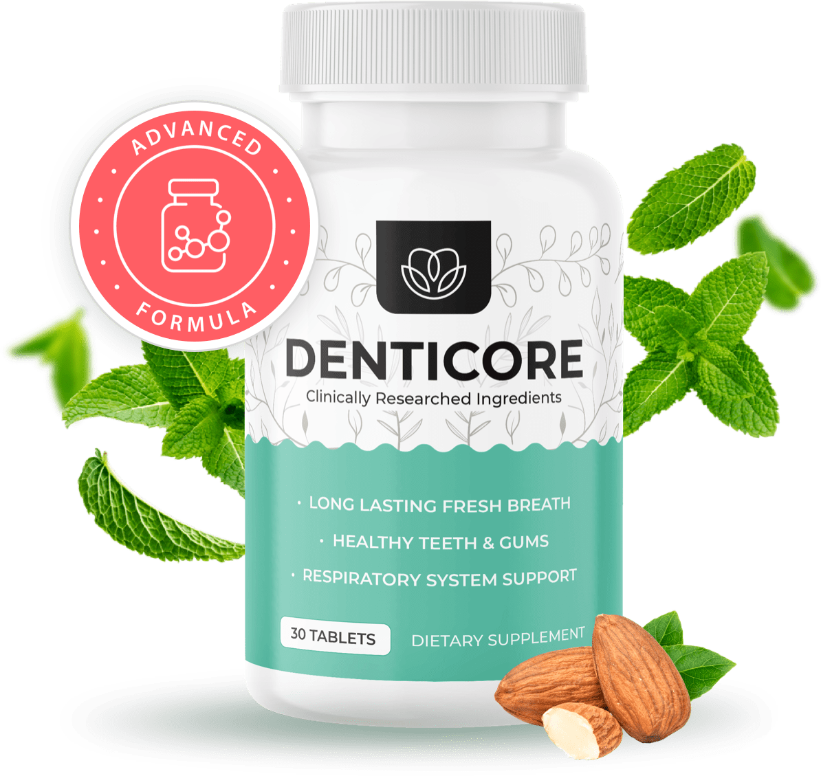 DentiCore dietary supplement bottle